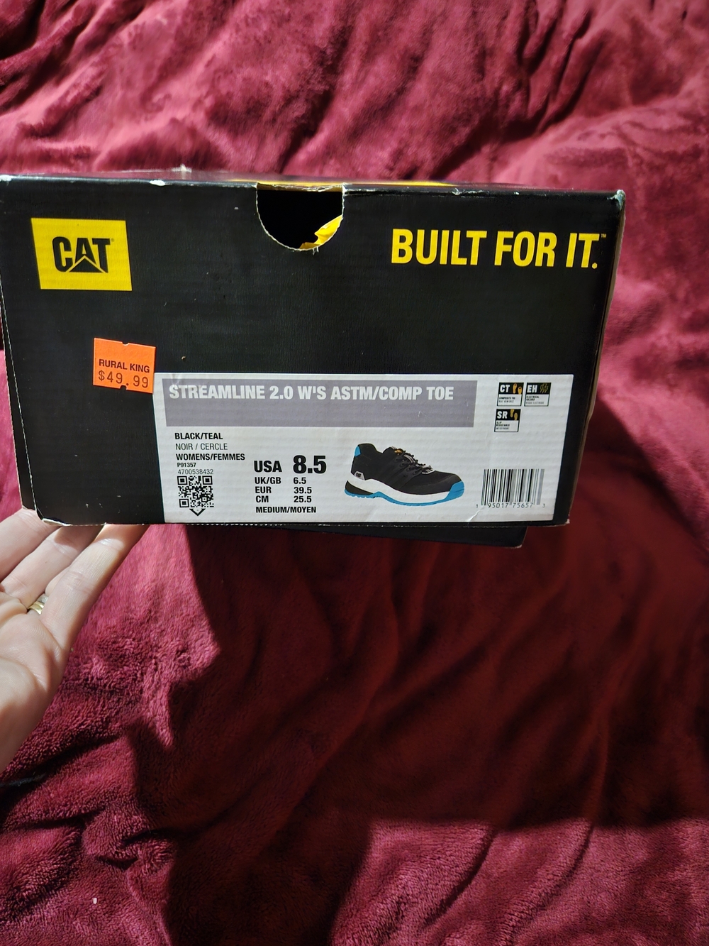 Caterpillar Streamline 2.0 Women's Black/Teal Safety Shoe